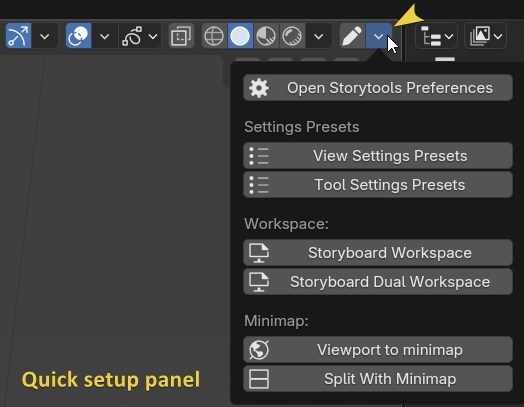 Workspace menu