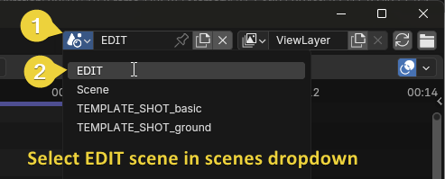 select edit scene