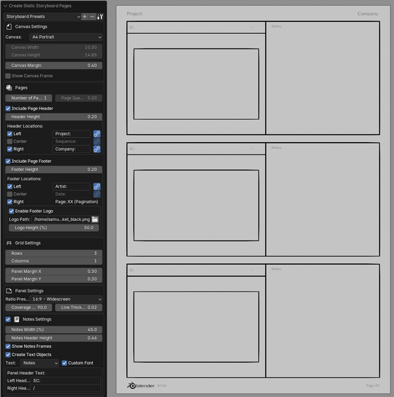 Redo panel and default grid